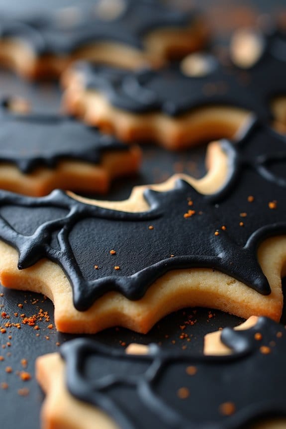 halloween bat wing cookies