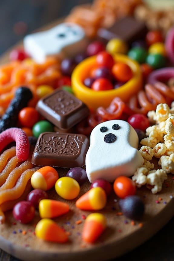 halloween candy charcuterie board