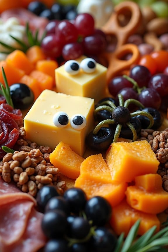 halloween charcuterie delight board