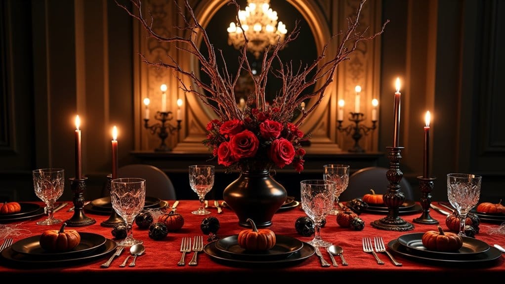 halloween dinner table decor