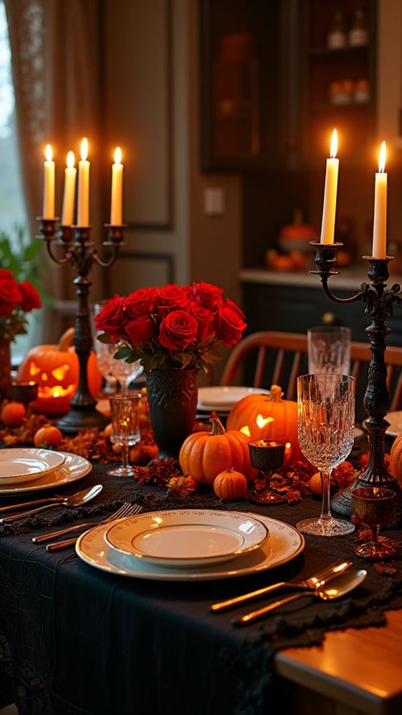 halloween festive table settings