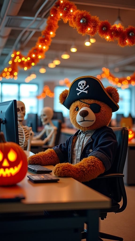 halloween office celebration mascots