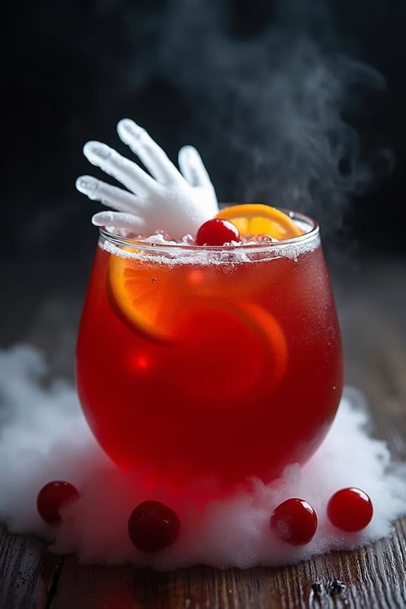 halloween spiced rum punch