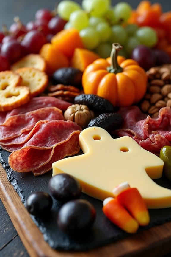 halloween themed charcuterie board creation