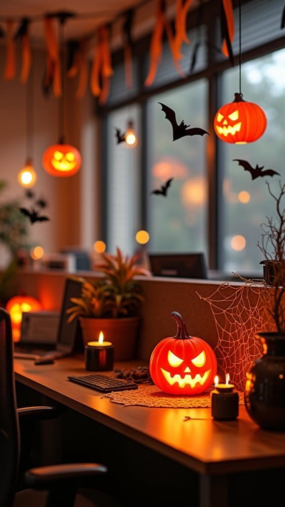 halloween themed desk decorations