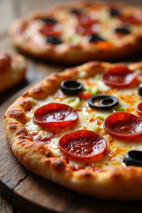 halloween themed pepperoni pizzas