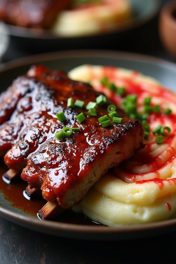 halloween themed ribs and potatoes