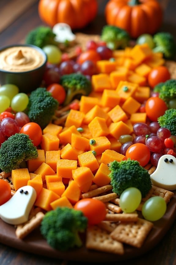 halloween themed snack board