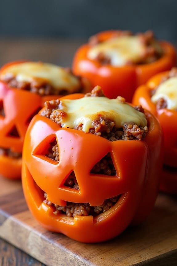 halloween themed stuffed peppers recipe