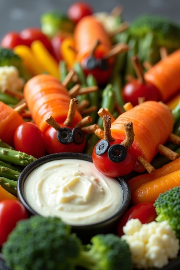 halloween vegetable platter fun