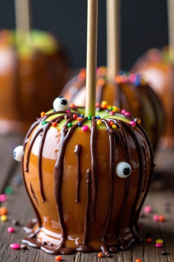 haunted caramel apple treats