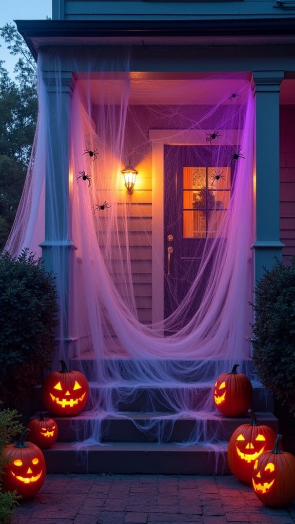 haunted halloween cobweb decorations
