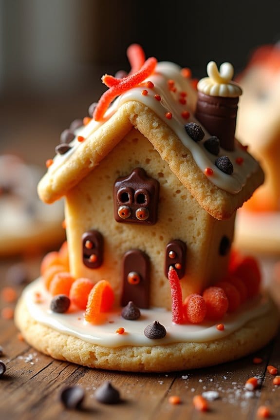haunted house cookie crafting