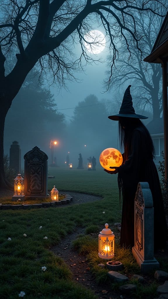 haunting halloween graveyard decor
