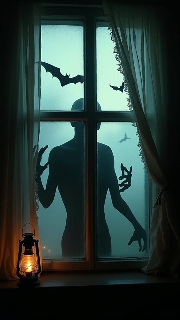 haunting window silhouettes display