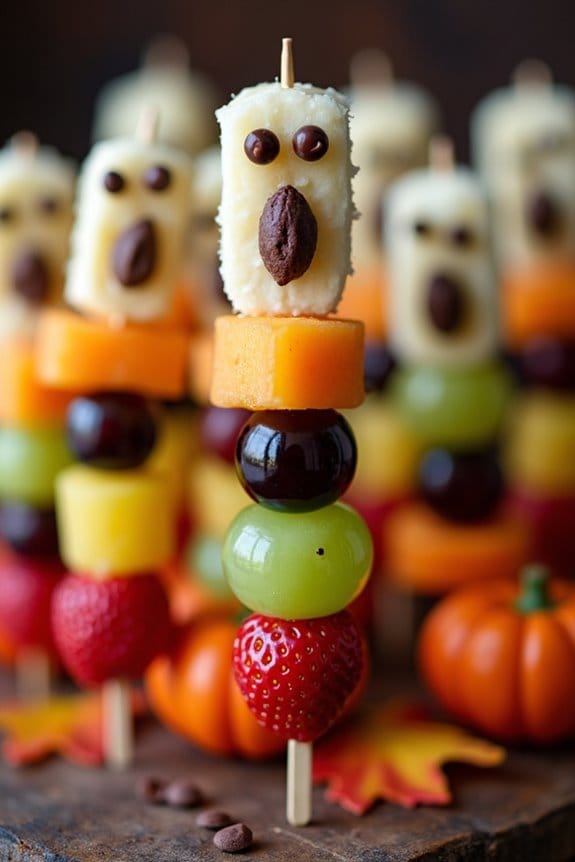 healthy halloween fruit skewers