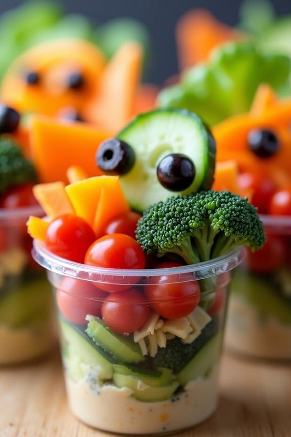 healthy halloween veggie monsters