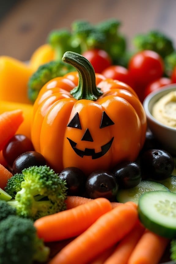 healthy halloween veggie platter