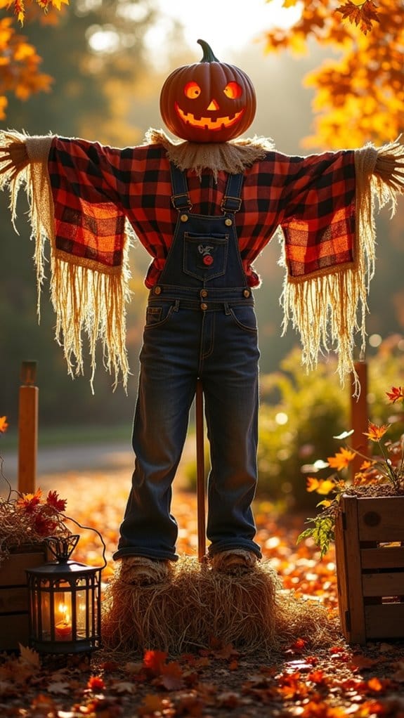 homemade scarecrow halloween decor