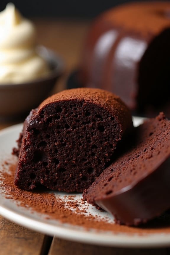 indulgent dark chocolate cake