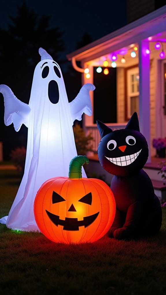 inflatable characters brighten halloween
