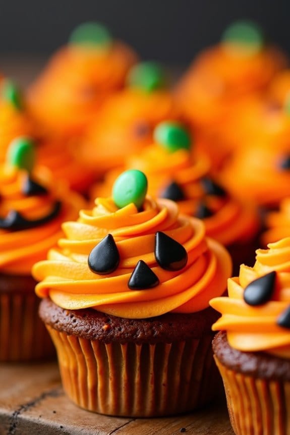 jack o lantern pumpkin cupcakes