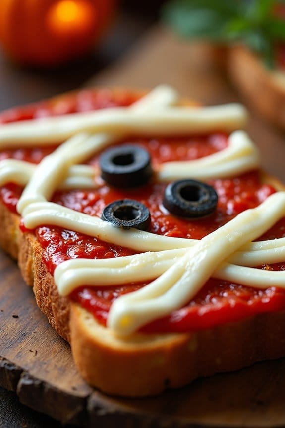 mummy toast halloween recipe