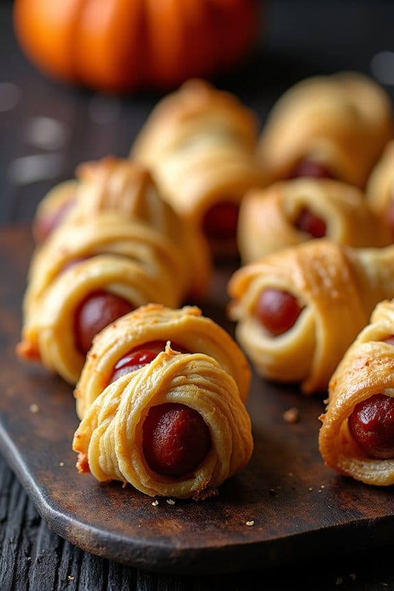 mummy wrapped sausage appetizers