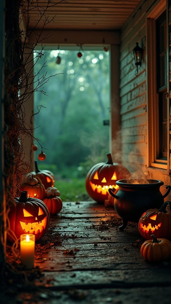 mysterious cauldrons create ambiance