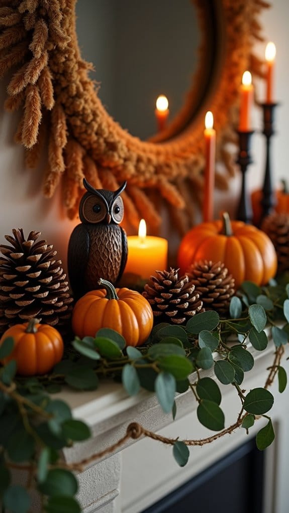 nature inspired pinecone decor