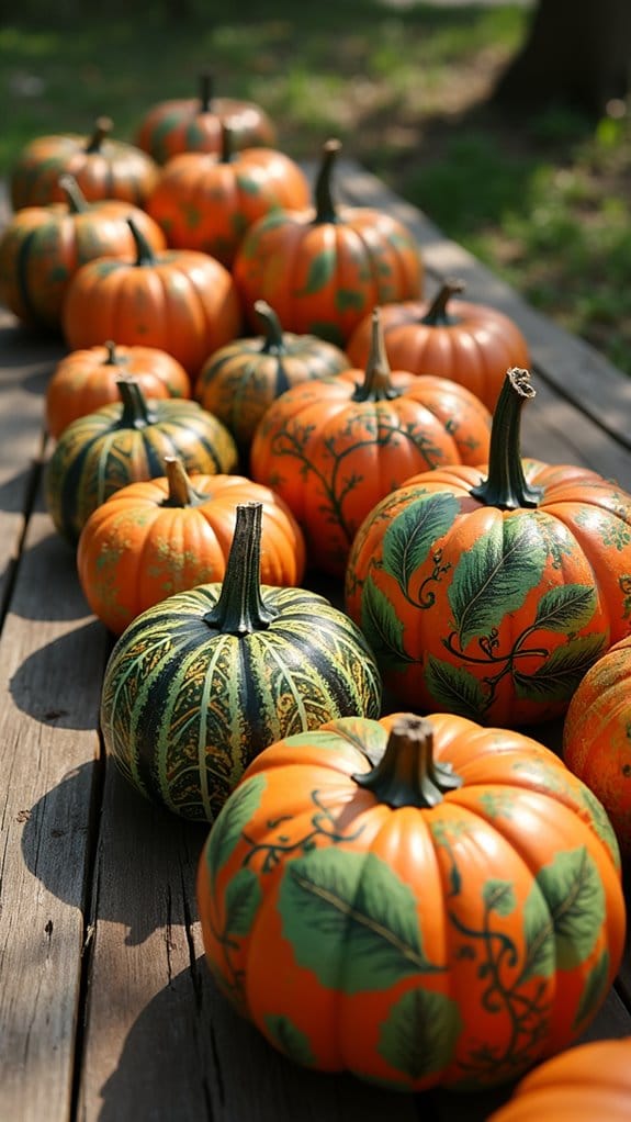 nature inspired pumpkin art