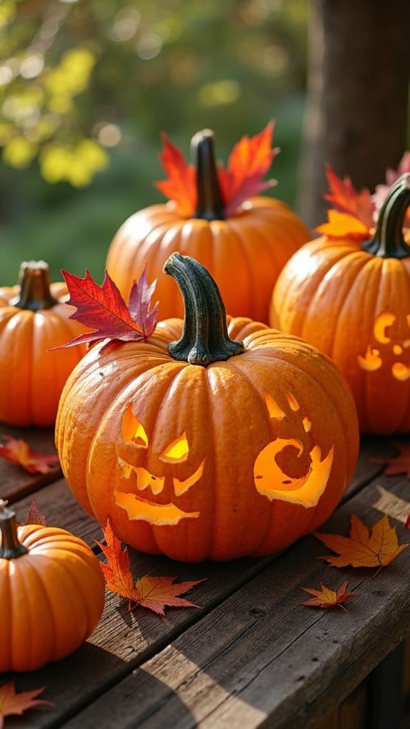 nature inspired pumpkin decor