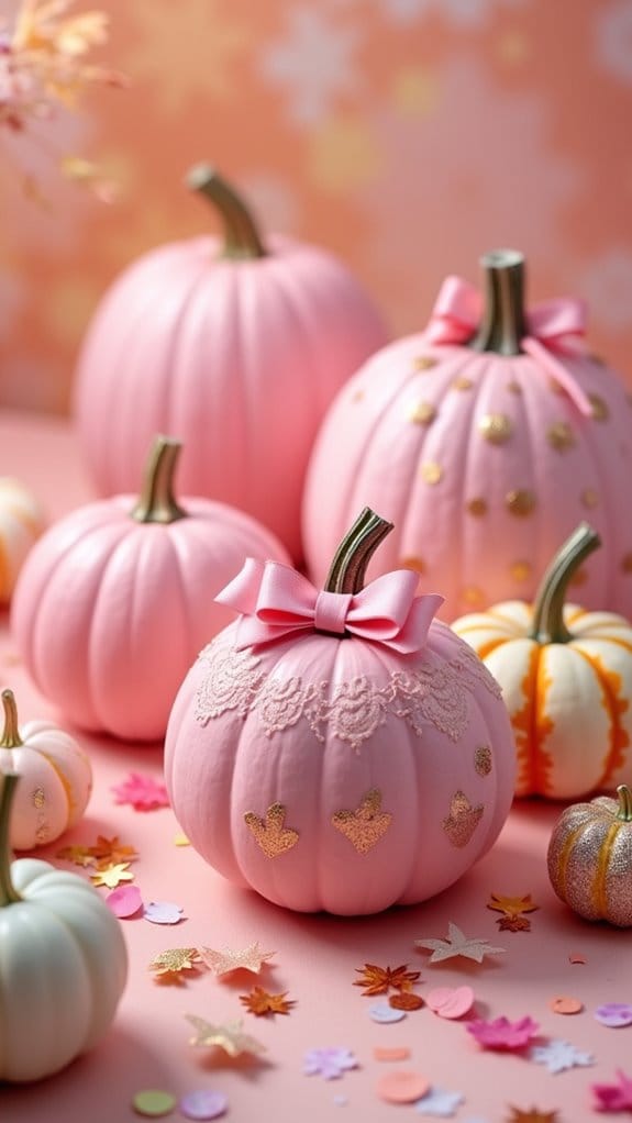 personalized pink pumpkin designs