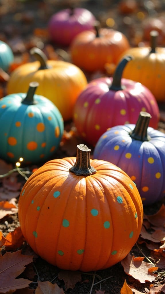 playful dotted pumpkin designs