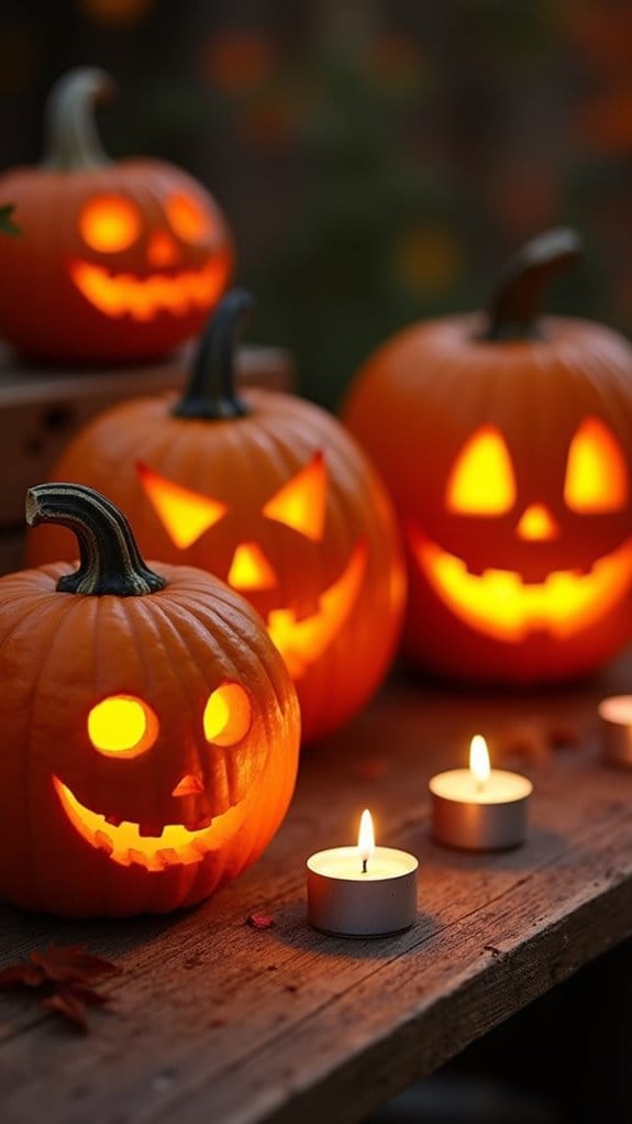 playful emoji pumpkin designs