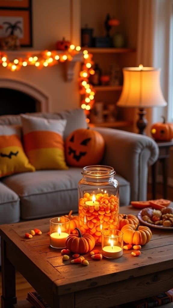 playful halloween candy decor