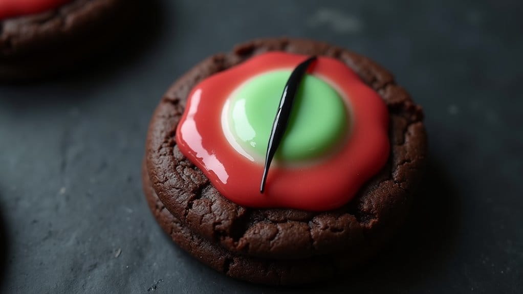 playful halloween eye cookies