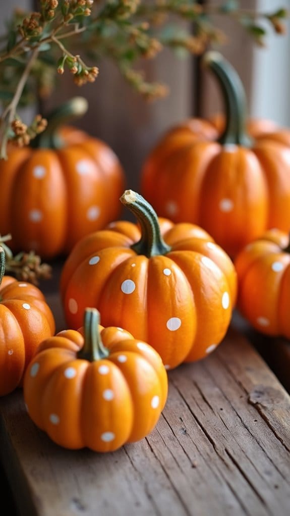 playful polka dot pumpkins