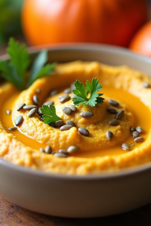 pumpkin infused halloween hummus recipe