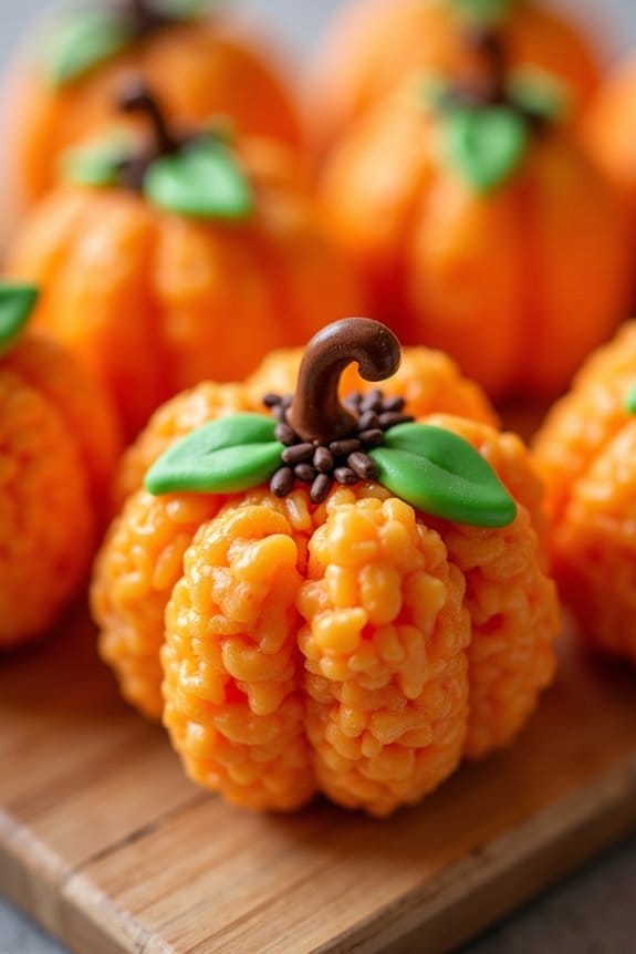 pumpkin patch rice krispie treats