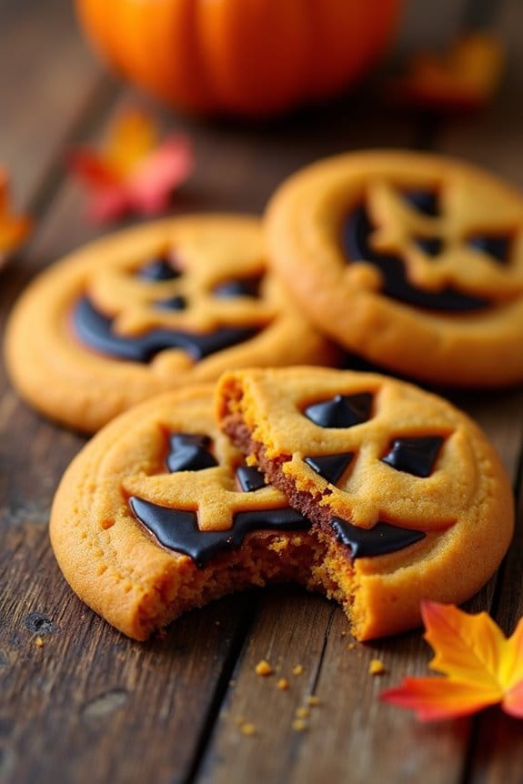 pumpkin spice halloween cookies