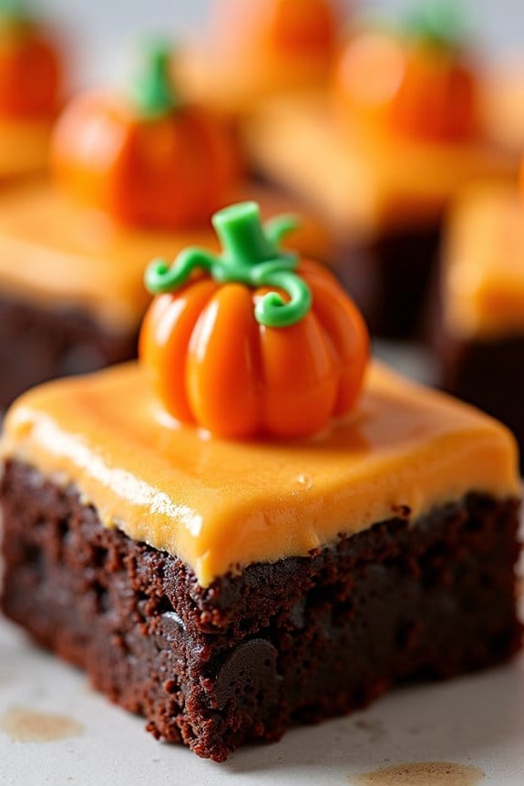 pumpkin themed halloween brownies recipe