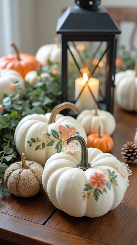 rustic elegant farmhouse pumpkins