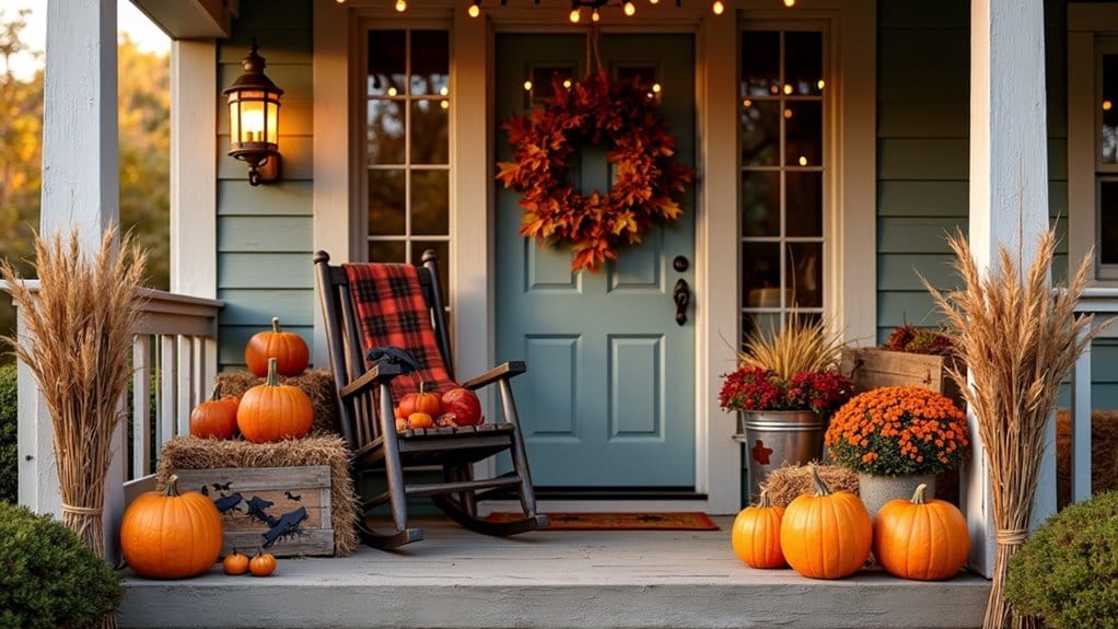 rustic halloween outdoor decor