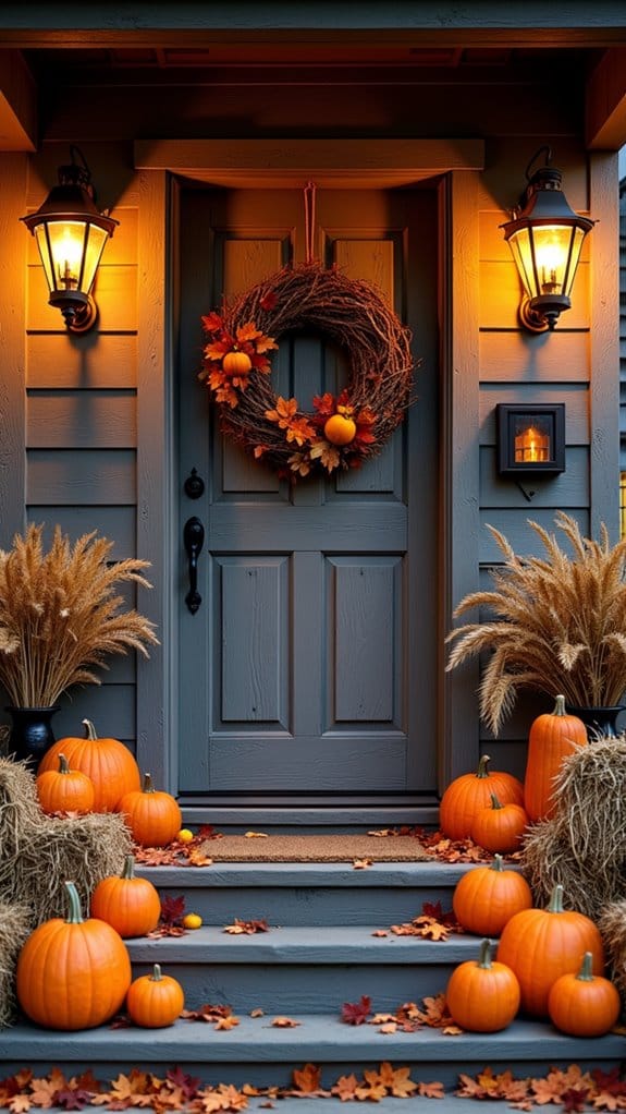 rustic halloween wreath decor