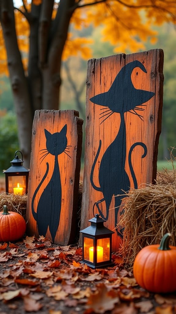 rustic zombie themed wood signs