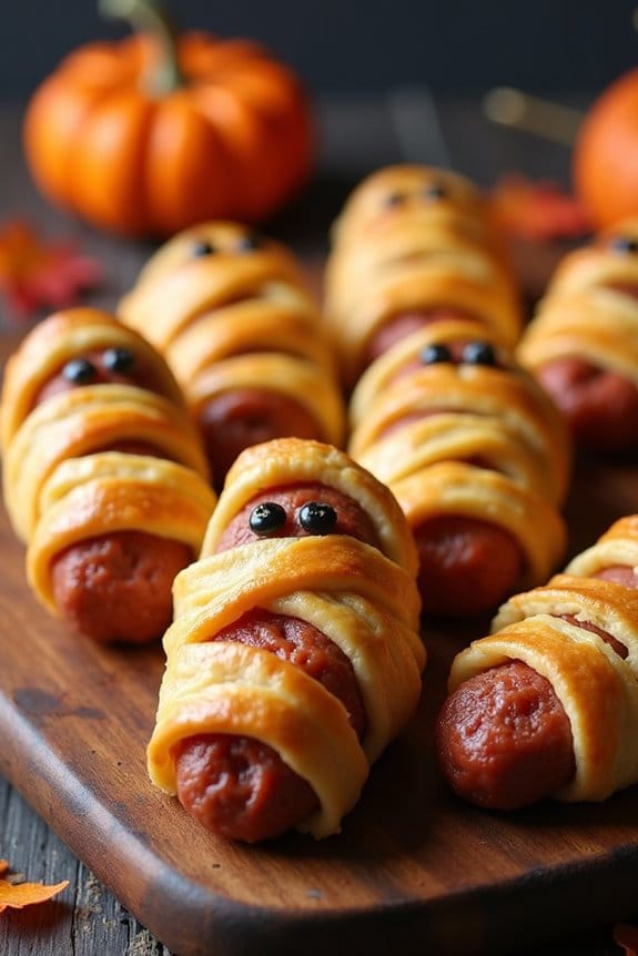 scary sausage mummies recipe