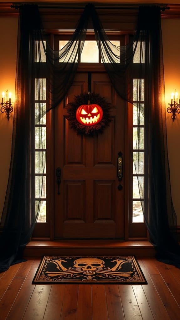 sinister halloween door mats