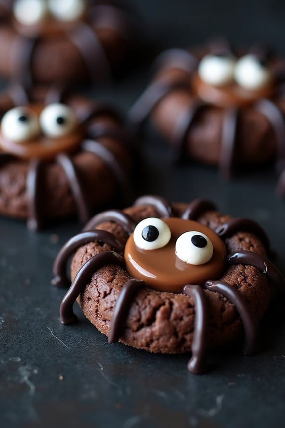 sinister spider halloween cookies