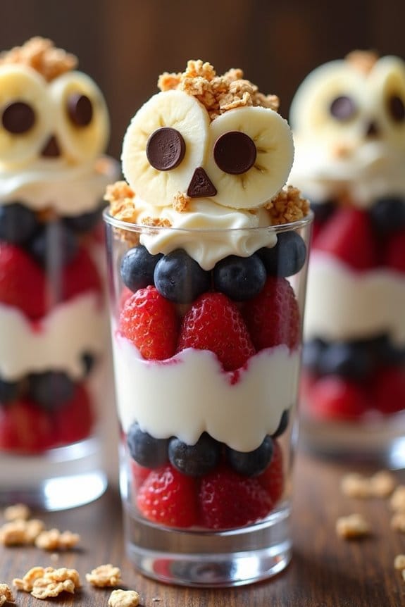 skeleton yogurt parfaits recipe